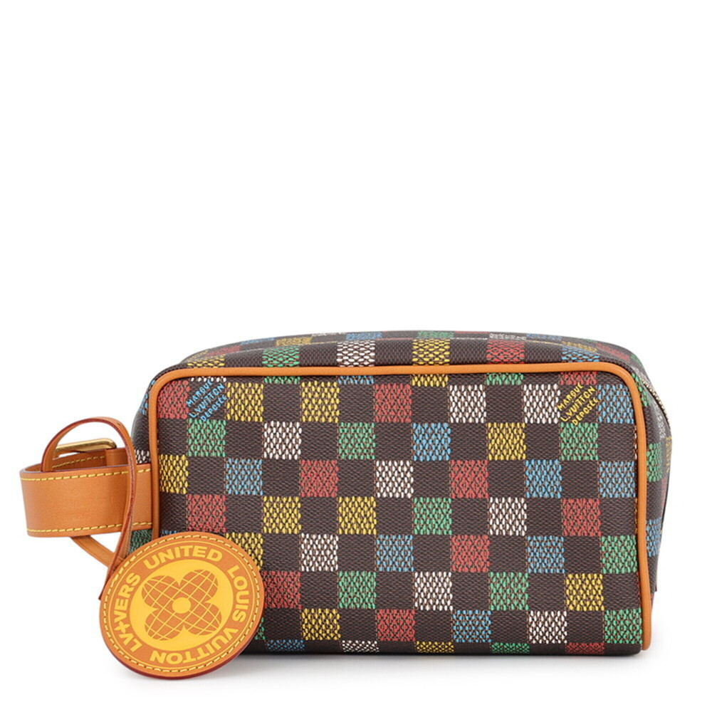 Louis Vuitton Second Bag, Damier Ebene Locker Dopp Kit N00151, Handbag, Pouch...